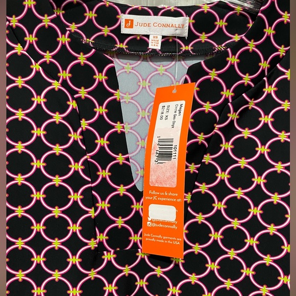 Jude Connally
Megan Circle Geometric Print Jude Cloth Stretch Knit Shift Dress - Picture 5 of 6